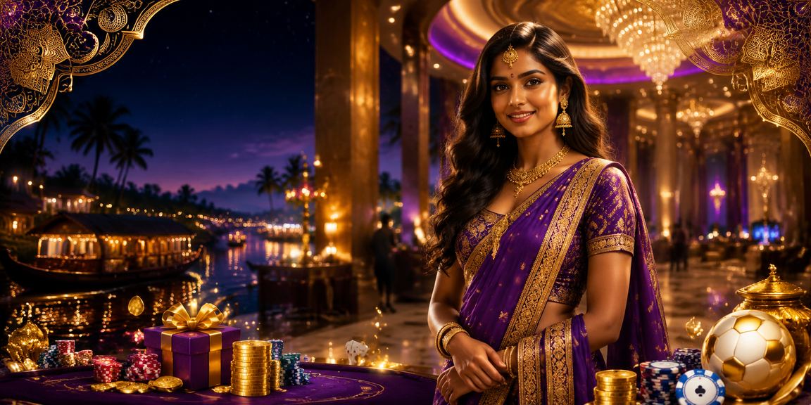 Night market scene with online casino slot games app in Kerala
